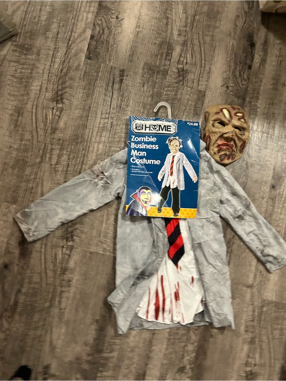 Zombie business man costume Halloween, size, boys dx 8-10